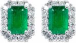 White & Black Doré smaragd és gyémánt fülbevaló - 2, 0 karát (AU13712)