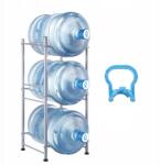 Vevor 3 szintes vizeskancsó tartó, egysoros vizespalacktartó, 3 palackhoz, ezüst színű (5JLTZSSTSTZC6X90)