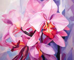 Alkotásutca Kristály orchidea - Számfestő készlet kereten 40x50
