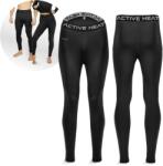 4FIZJO Thermo nadrágok Férfi alsónadrágok Női bélelt ruházat Téli trekking (Długie spodnie termiczne czarne - XXL)