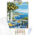  Napfényes citrom terasz - számfestő készlet - 80×100 cm (Keret nélkül)