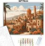  Napsütötte kupolaváros - számfestő készlet - 60×70 cm (Keret nélkül)