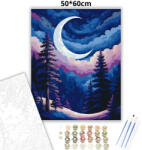  Csendes fenyőerdő - számfestő készlet - 50×60 cm (Keret nélkül)