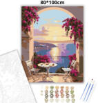  Meghitt terasz - számfestő készlet - 80×100 cm (Keret nélkül)