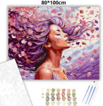  Békés sziromeső - számfestő készlet - 80×100 cm (Keretre feszítve)