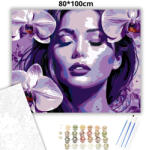  Álmodozó orchideák - számfestő készlet - 80×100 cm (Keret nélkül)