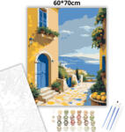  Csendes tengeri öböl - számfestő készlet - 60×70 cm (Keretre feszítve)