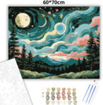  Hullámzó égbolt alatt - számfestő készlet - 60×70 cm (Keret nélkül)