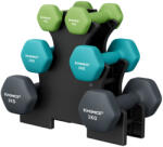 SONGMICS Hexa súlyzó készlet állvánnyal - 1-3 kg, neoprén, otthoni edzéshez