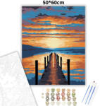  Aranyló stég csendje - számfestő készlet - 50×60 cm (Keret nélkül)