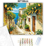  Tengerre néző sikátor - számfestő készlet - 80×100 cm (Keret nélkül)