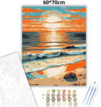  Aranyhíd a tengeren - számfestő készlet - 60×70 cm (Keretre feszítve)