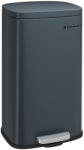 SONGMICS Konyhai szemetes 30L, acél pedálos szemetes, füstszürke