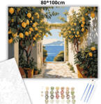  Citromos sétány - számfestő készlet - 80×100 cm (Keretre feszítve)