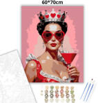  Pimasz koronás pillantás - számfestő készlet - 60×70 cm (Keret nélkül)