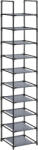 SONGMICS 10 szintes cipőtartó 33 × 33 × 173 cm, szürke