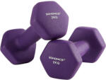 SONGMICS Neoprén súlyzók csúszásmentes fogantyúval 2 x 2 kg, lila