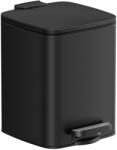 SONGMICS Fürdőszobai szemetes, 6 literes kis szemetes, fekete