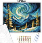  Örvénylő égbolt - számfestő készlet - 50×60 cm (Keret nélkül)