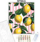  Nyári citromágak - számfestő készlet - 50×60 cm (Keretre feszítve)