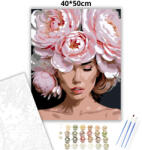  Bazsarózsa korona - számfestő készlet - 40×50 cm (Keretre feszítve)