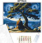  Elmélkedő fa alatt - számfestő készlet - 60×70 cm (Keret nélkül)