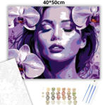  Álmodozó orchideák - számfestő készlet - 40×50 cm (Keretre feszítve)