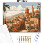  Napsütötte kupolaváros - számfestő készlet - 80×100 cm (Keret nélkül)