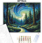  Misztikus fényörvény - számfestő készlet - 60×70 cm (Keret nélkül)