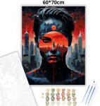  Vörös pillantás - számfestő készlet - 60×70 cm (Keretre feszítve)