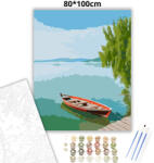  Békés csónakringás - számfestő készlet - 80×100 cm (Keret nélkül)