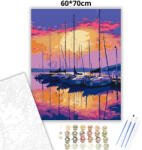  Tükröződő vitorlások - számfestő készlet - 60×70 cm (Keret nélkül)