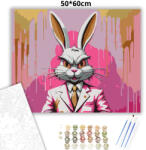  Főnöki nyúl - számfestő készlet - 50×60 cm (Keretre feszítve)