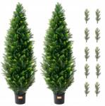 Vevor 2 db-os csomag 1, 2 m-es műcédrus virágmintás műfa Uv dekorral bel- és kültéri használatra (XSRGXJS48YCA5XA)