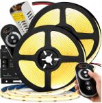 BERGE Led szalag szett Neon Cob 12V 10m 120W Erős Fény Távirányító Tápegység (Zestaw Taśma LED Neon COB 12V 10m 4000K )
