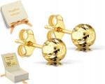 ZŁOCISTO Arany Fülbevaló Gyémánt Golyók Nagy 8 MM Ezüst 925