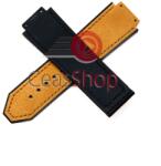  Curea tip Hublot silicon si piele maron