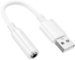 BOROFONE Adapter BV22 Lemon - USB - jack 3, 5mm - fehér - mobil-box