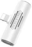 BOROFONE audio adapter BV7 Lightning - Lightning + 3.5 mm jack fehér - mobil-box