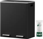 SONGMICS Szemetes Kosár Fém Hulladékgyűjtő Szelektív 60L (KOSZ POJEMNIK 2 PRZEGRÓDKI SEGREGACJA)