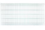  Panou bordurat plastifiat verde de 2000x2000 mm, cu grosimea firului de 4, 2 mm, realizat prin sudarea sârmelor zincate și plastifiere în pat fluidizat. Stratul de plastic este gros și acoperă integra