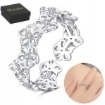 Bsrebra Ezüst gyűrű 925 cirkóniákkal Ezüst gyűrűk Állítható Ezüst - allegro - 6 450 Ft