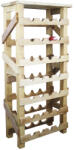 AdTrend Suport 28 sticle vin lemn maro 53 x 28 x 115 cm (109687) Suport sticla vin