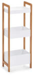 Zeller Etajera baie Zeller, MDF bambus, 28x20x74 cm, alb maro (ZE-18862)
