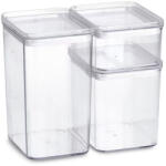 Zeller Present Set 3 recipiente pentru alimente Zeller, plastic, 0.5 l 1.1 l 1.65 l, transparent (ZE-14739)