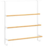 Zeller Suport prosoape pentru usa Zeller, metal bambus, 51x13x56 cm, alb (ZE-13839)