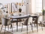 MAXISHOP Italia Collection Masa de dining extensibila MALDON Negru 160 200 cm 90 cm