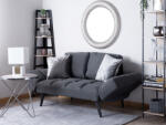 MAXISHOP Italia Collection Canapea extensibila cu 2 locuri BREKKE Gri inchis Canapea