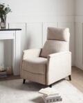 MAXISHOP Italia Collection Fotoliu cu recliner SELVIK Suport pentru picioare retractabil Taupe