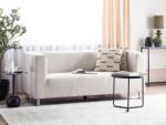 MAXISHOP Italia Collection Canapea cu 3 locuri FLORO Chenille Alb-murdar Canapea